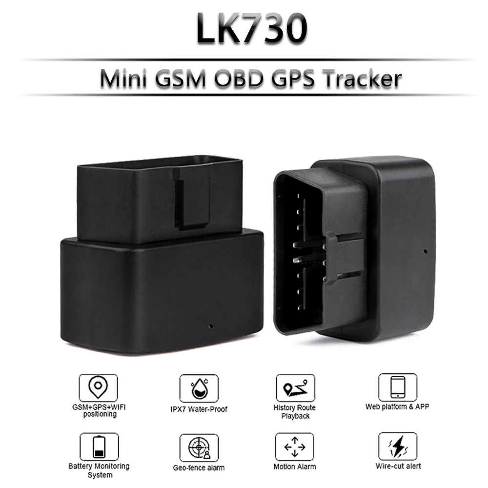 Автомобильный GPS-трекер OBDII LK730 GPS-локатор с сигнализацией Failture отслеживание в