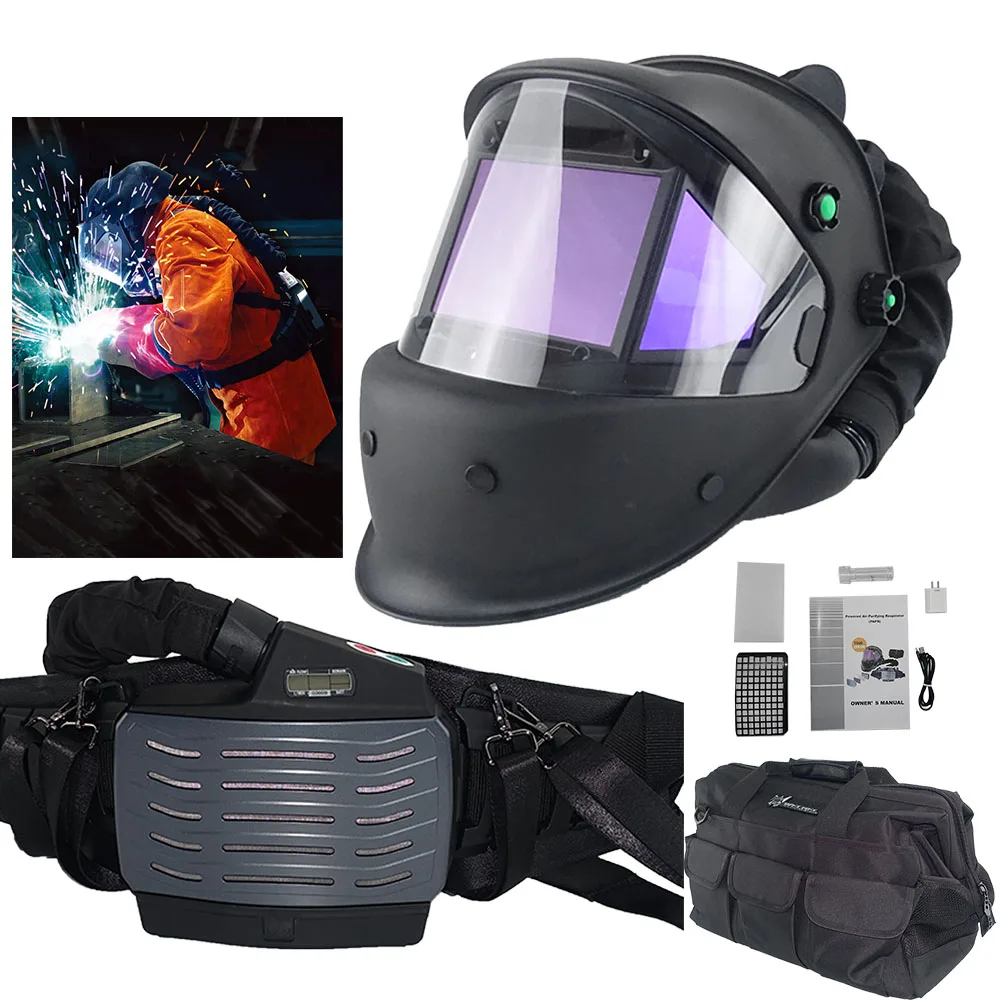 PAPR Welder Mask Powered Air Purifying Respirator Digital Automatic 5  Sensors True Color 1111 EN379 Panoramic Welding Helmet - AliExpress