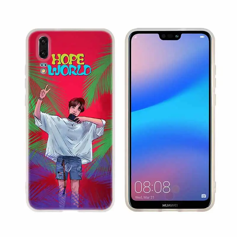 Чехол для телефона huawei P8 P9 Lite P10 P20 P30 Lite Plus Pro P Smart чехол мягкий чехол Bangtan Boys Hope World - Цвет: pattern 12