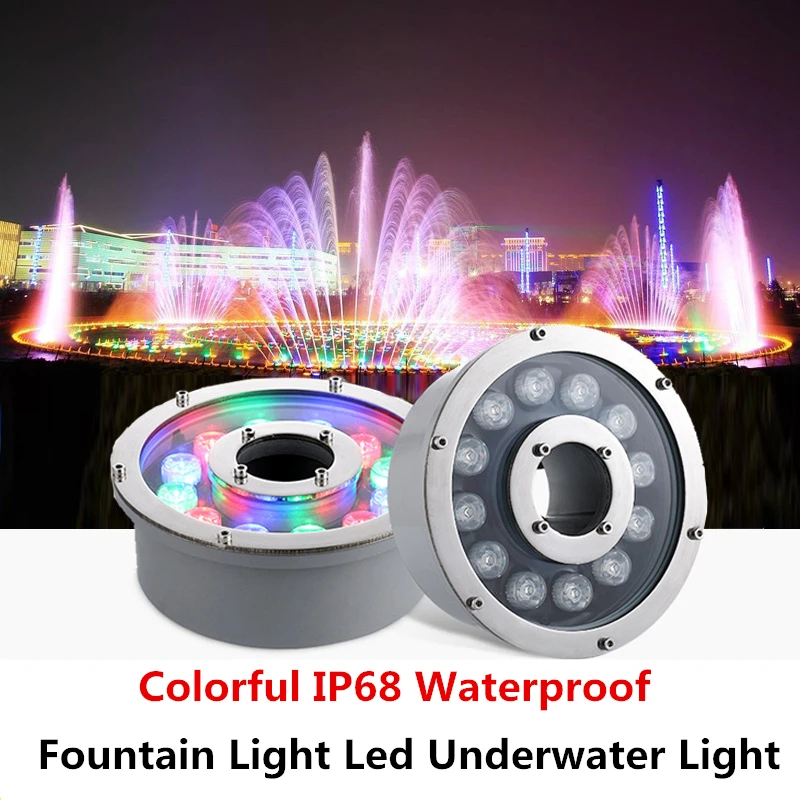 Fountain Lighting Pool Light Pond Lamp Underwater Led Ip 68 Decoration Aquariums Fountain Backlight Colorful Garden 12v 24v 6w 45m led strip lights rgb app control color changing with 44 keys remote smd3535 mode for room decoration bluetooth tv backlight