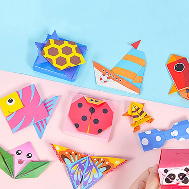 54 Pages Montessori Toys DIY Kids Craft Toy 3D Cartoon Animal Origami Handcraft Paper Art Learning Educational Toys for Children 5