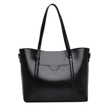 

Fashion Women's Outdoor Solid Color Large Capacity Leather Handbag Shoulder Bag Famous Brand Bolsa de ombro das mulheres#20