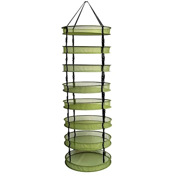 

8-Layer Hanging Herbal Bud Flower and Grass Drying Net Detachable Foldable Mesh Hydroponic Plant Drying Net Drying Net Drying Ba