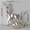 Statue Deers Sculpture Resin Reindeer Decoration Nordic Home Decor Statues Deer Figurines Modern Decoration Tabletop Ornament ► Photo 2/6