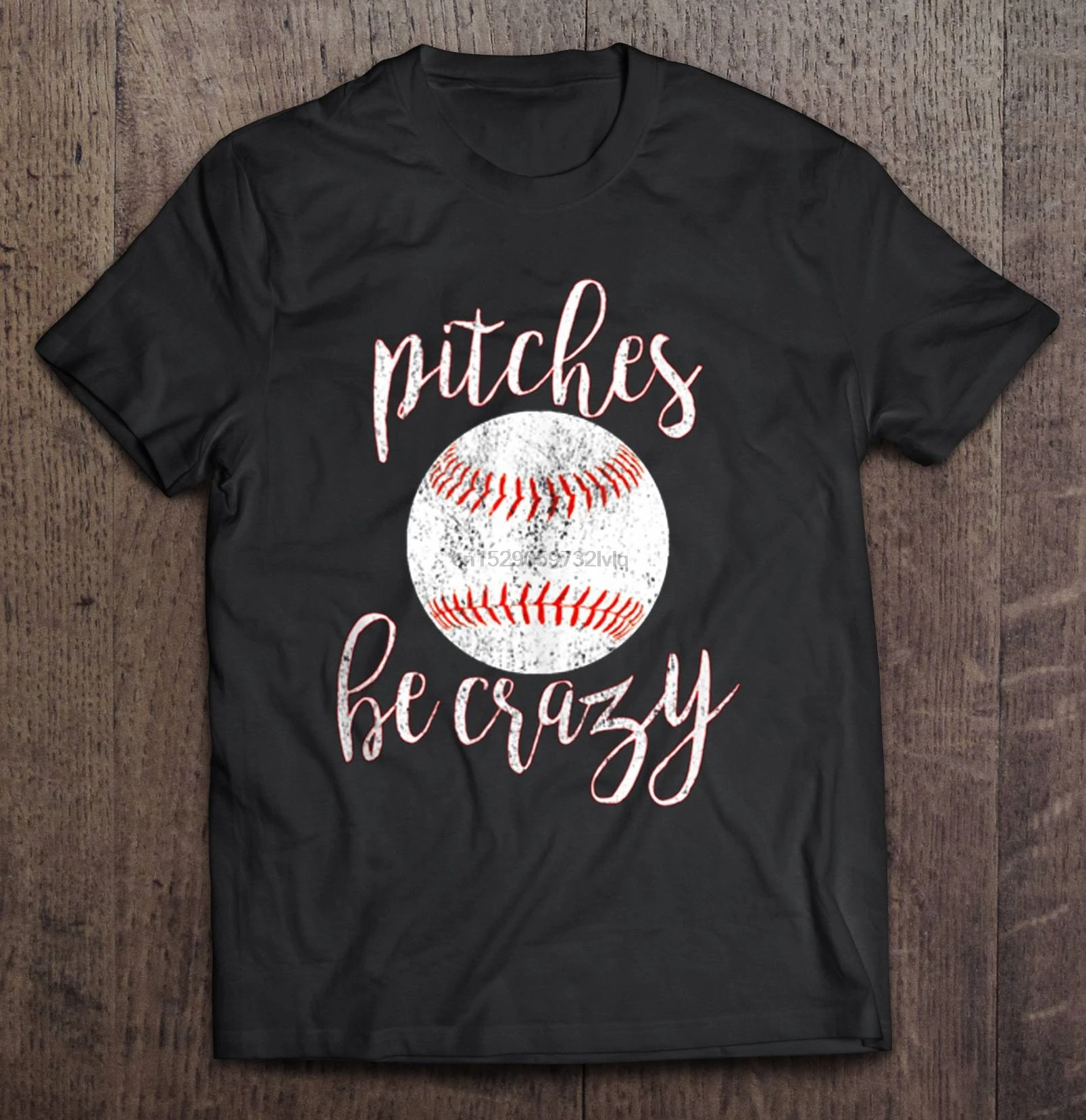 Men Funny T Shirt Fashion tshirt Pitches Be Crazy Baseball Version Women t-shirt | Мужская одежда