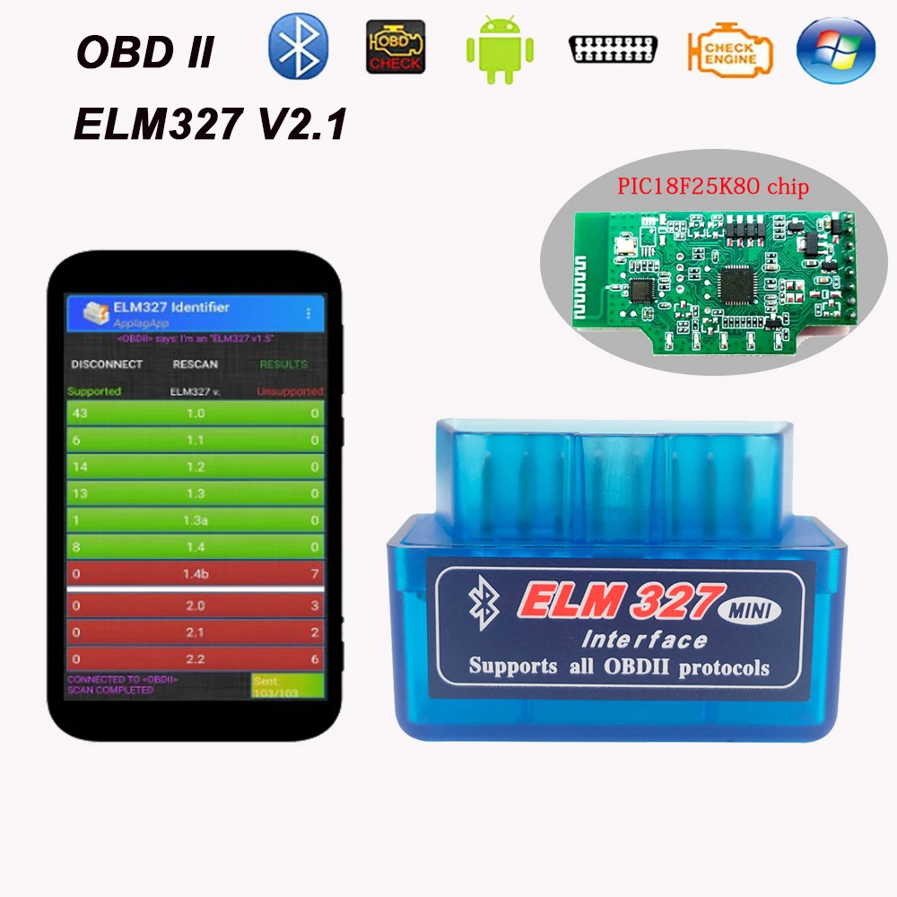 Многофункциональный сканер ELM327 OBD 2 OBDII V1.5/V2.1 для peugeot 206/307/308/208 3008/4008/5008/207/407/508/301/