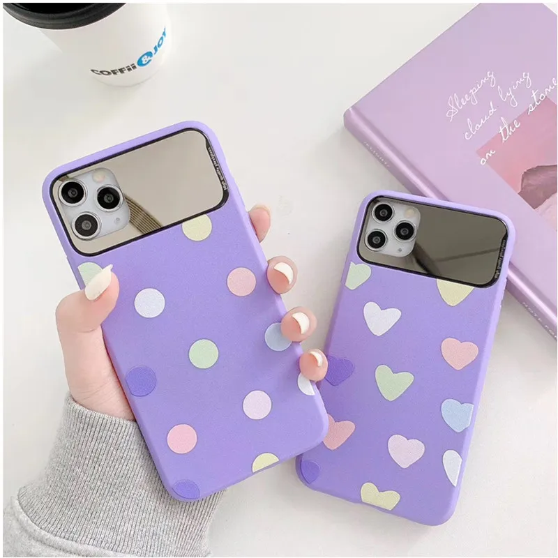 Onnlink фиолетовый чехол для телефона с зеркалом макияжа IPhone11 Pro Max X XR XS супер мягкий