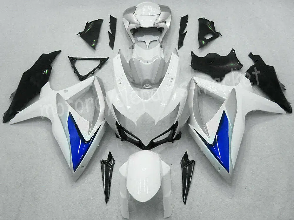 Комплект обтекателей для мотоцикла, пригодный для SUZUKI GSXR 600 750 GSXR600 GSXR750 2008-2010 2009 K8 ABS литья под давлением кузова синий белый