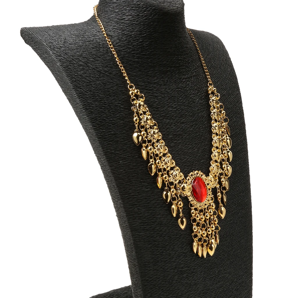 Women's 2 In 1 Necklace Headdress Head Chain Belly Dance Costume Jewelry