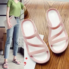 2021 Cute Jelly Ladies Female Slippers Outdoor Indoor Women Summer Sandals For Women Beach Flat Flip Flops Women's Shoes New 40