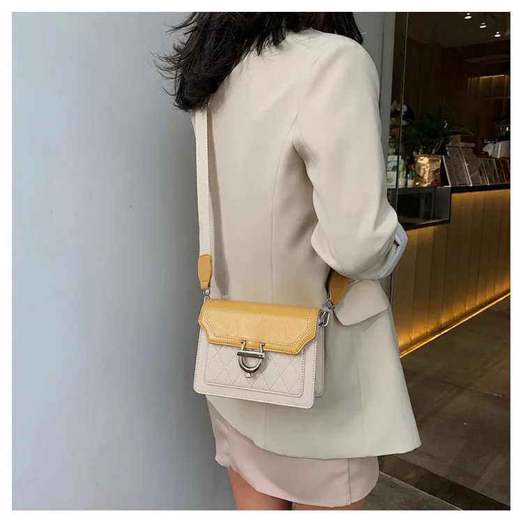 

Women 2019 new Korean chain Joker shoulder Messenger bag fashion western style texture small square bag