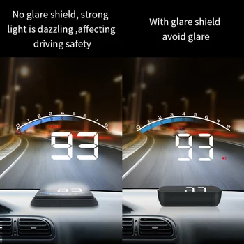 

M6S OBD2 Water Temperature Head Up Display Colorful Screen Digital Car 3.5 Inch Driving Warning Speed Projector Auto Accessories