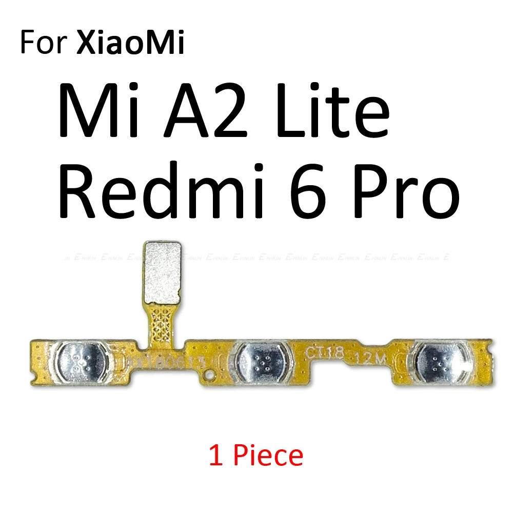 Гибкий кабель с кнопкой включения и выключения для Xiaomi mi 9T 9 8 SE A1 A2 Lite Red mi Note 7 6 5 Pro 7A 6A S2 PocoPhone F1 - Цвет: For Xiaomi MiA2 Lite