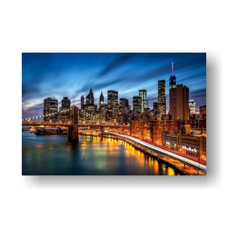 5d diy diamond painting cross stitch City landscape full square night scene pattern 3d mosaic home decoration 60x80cm | Дом и сад