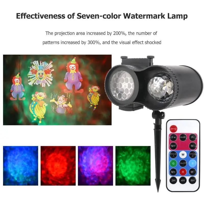 

LED Remote Watermarking Effect Light IP65 3D Spike Christmas Halloween Lamp