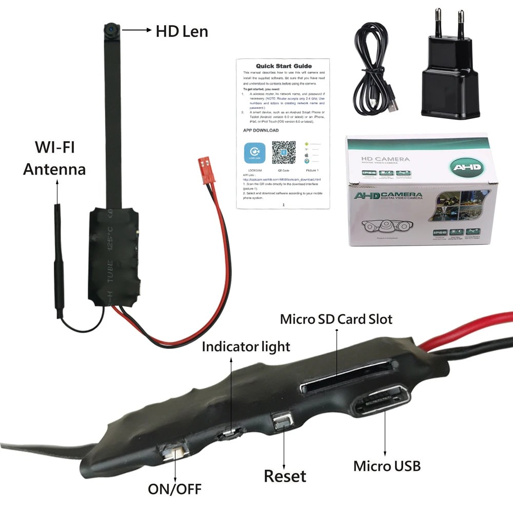 Câmera de Controle Pequena de Controle Detecção de Movimento Mini Remoto Portátil 1080p Wi-fi Câmera Micro P2p Esporte dv Suporte Oculto hd 4k - Image 6