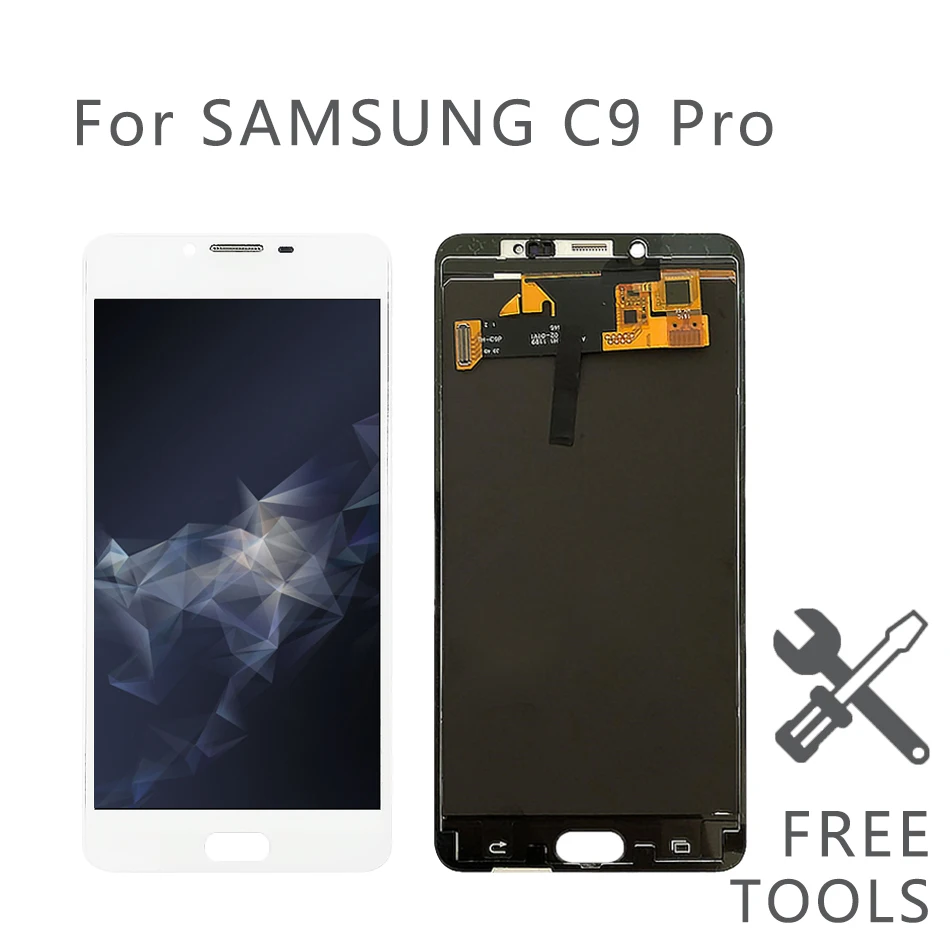 

LCD For Samsung Galaxy C9 Pro LCD Display Touch Screen Digitizer C9000 Screen Assembly 6.0" 100% Tested New Replacement Parts