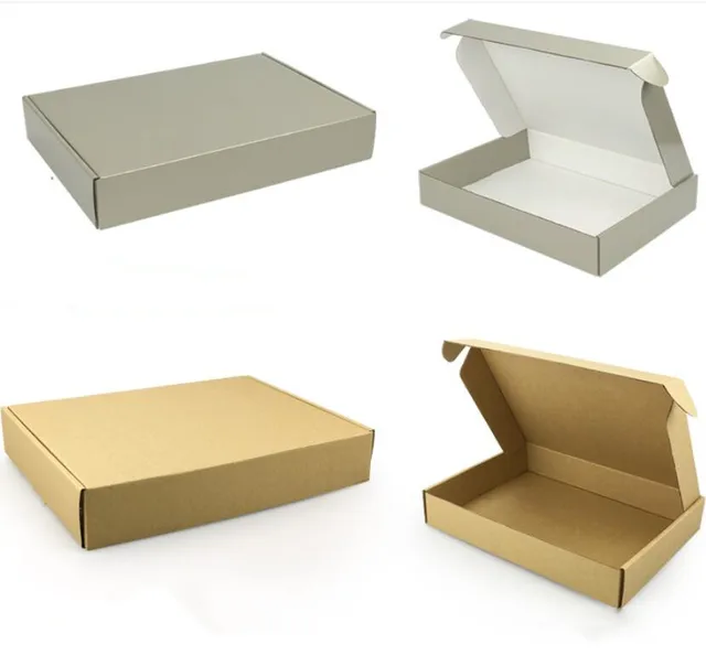 Cajas negras Extra duras de 10 piezas, embalaje corrugado para transporte  de ropa, almacenamiento de cartón, paquete de envío Postal Express -  AliExpress