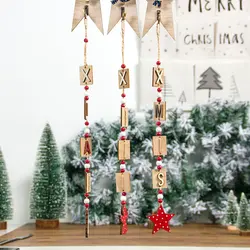 3 шт деревянные рождественские украшения DIY дерево/угол/звезда в форме дерева ремесло дети подарки X-mas Дерево дома вечерние комнаты висячие