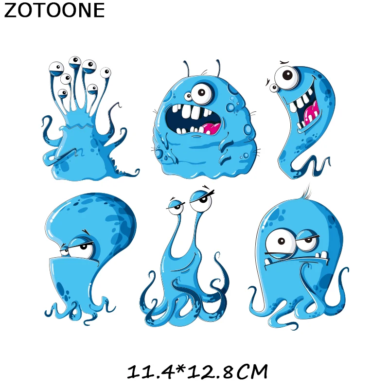 ZOTOONE, Мультяшные наклейки на автомобиль, планета, животное, нашивка, железо, на переводе, для одежды, футболки, передача тепла, аксессуары для самостоятельной сборки, Аппликации F1 - Цвет: ZT1389