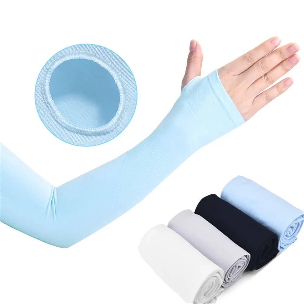 

Ice Fabric Sunscreen Sleeve UV Armbands Sleeve Ice Silk Sleeve Gloves Running Cycling Driving Reflective Sunscreen Bands