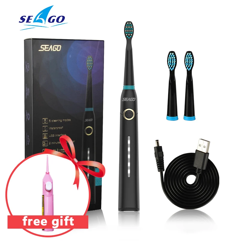 

Seago Sonic Electric Toothbrush Waterproof Ultrasonic automatic Tooth brush USB Rechargeable Adult Toothbrush Healthy Gifts