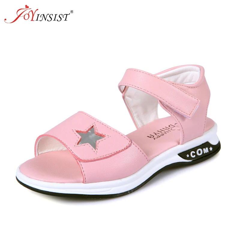 Сандалии для девочек; Новинка года; пляжная обувь на плоской подошве в Корейском стиле для девочек; Летняя детская обувь для принцессы