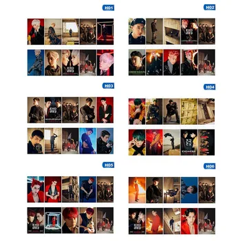 

10Pcs/set KPOP EXO Team 6th Album OBSESSION Collection Photo Card Sticker Self Made Crystal Card Sticker Photocard