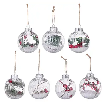 

1 Set 12 Pcs Christmas Tree Decoration Plastic Christmas Balls (Assorted Color)