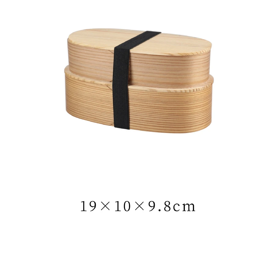 Японский стиль Студенческая еда Bento коробка для хранения путешествий экологически безопасные столовые приборы деревянный Ланч-бокс Рождественский подарок - Цвет: AA