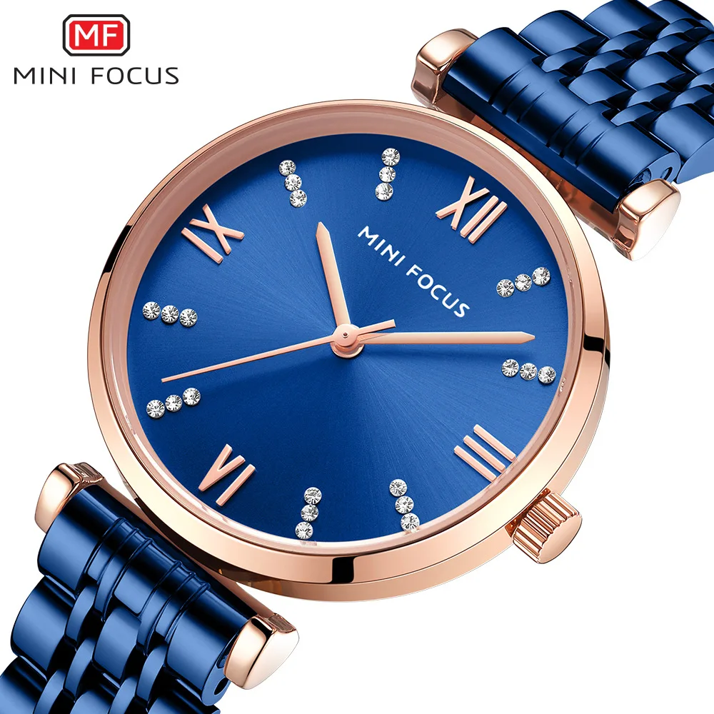 

Mini FOCUS Brand Simple Modern And Trendy/women Watch Japan Movement Waterproof Diamond Set Clean Steel Watch Strap 0335l