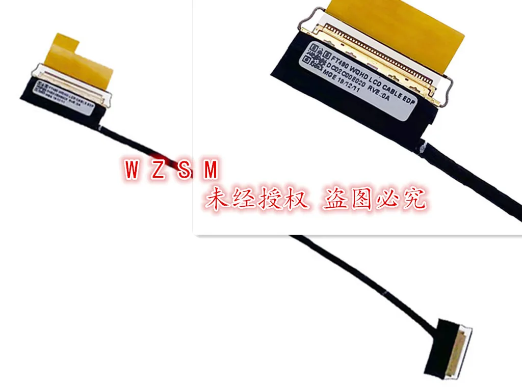 

Genuine New LCD Screen Video Cable WQHD Cable for ThinkPad T490 P43s series FRU 02HK975 DC02C00E010 DC02C00E020