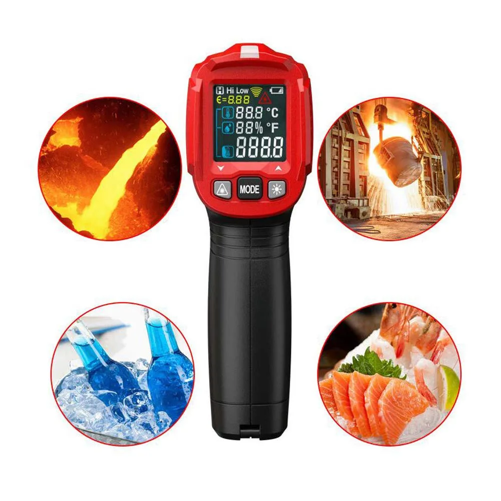 

Newest Digital Thermometer Humidity Meter Infrared Thermometer Hygrometer Temperature Humidity Meter Pyrometer
