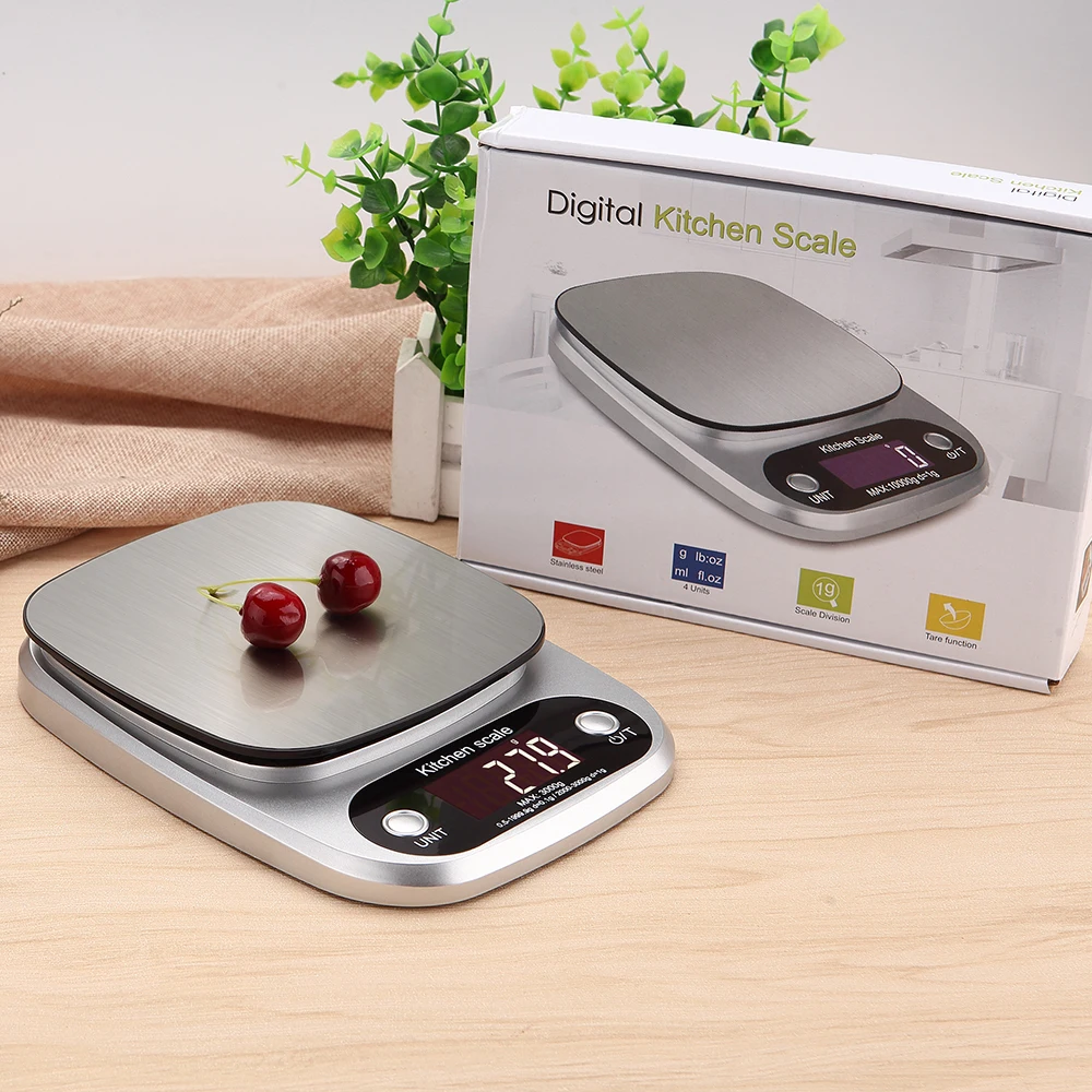 Portable Digital Scale Mini Digital Kitchen Scale Professional Accurate Electronic Scale Precision Balance 10kg*1g DH-C305