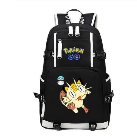 as pictures Игра Pokemon GO Pocket Monste pikachu рюкзак Charizard холст с принтом для мужчин и женщин школьная сумка дорожная сумка рюкзак - Цвет: as pictures