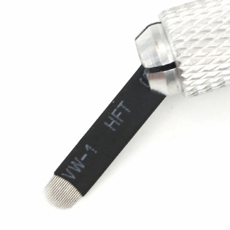 100 шт нано 0,18 мм Одноразовые микроблейдинг лезвия стерилизованные брови пму иглы микроблейдинг лезвия для ручной татуировки ручка