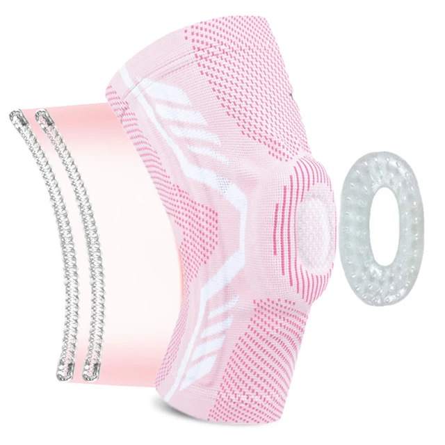 Knee Pads Professional Compression Knee Brace Support for Arthritis Relief, Joint Pain, ACL, MCL, Meniscus Tear, Post Surgery Style F Pink 1pcs