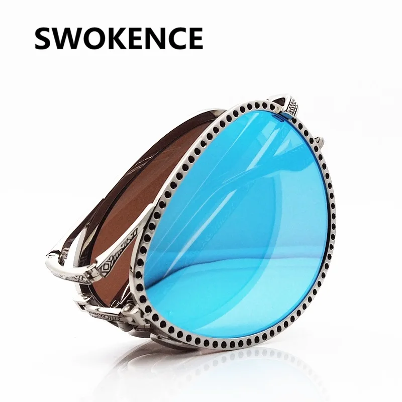 Женские солнцезащитные очки-авиаторы SWOKENCE роскошные складные очки в винтажном