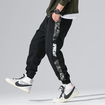 

Striped Patchwork Harem Pants Mens Hip Hop Printed Color Block Casual Joggers Sweatpants Trousers Male Streetwear