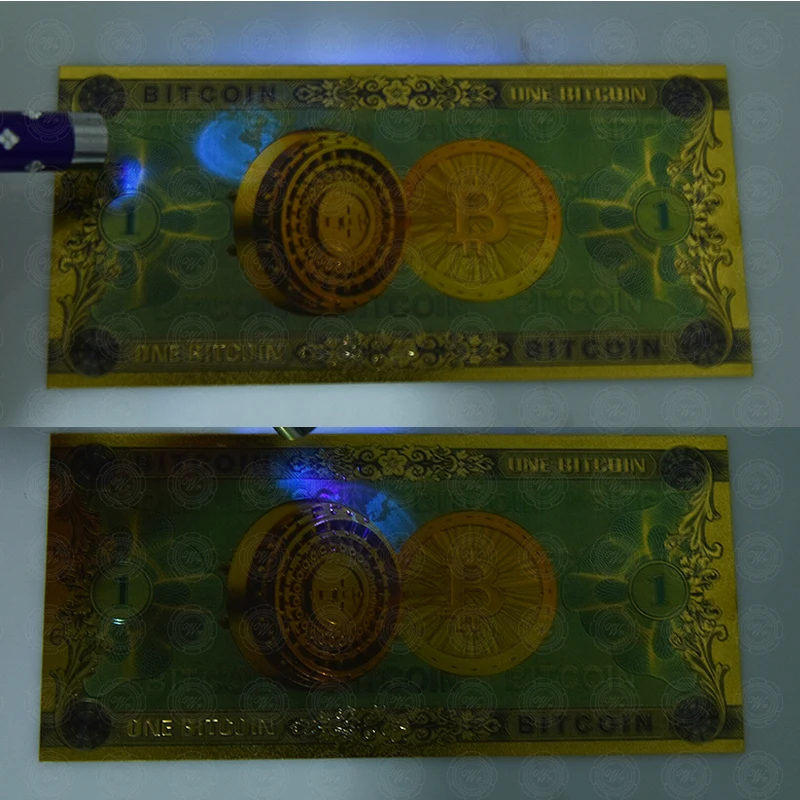 Один Биткоин золотые банкноты с битной монетой поддельные бумажные деньги BTC Подарочный товар для коллекционера банкнот дропшиппинг