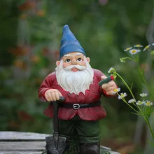 Миниатюрные из полимерной смолы гном карликовый пасторальный эльф Санты украшения сада уличные ремесла Oranments