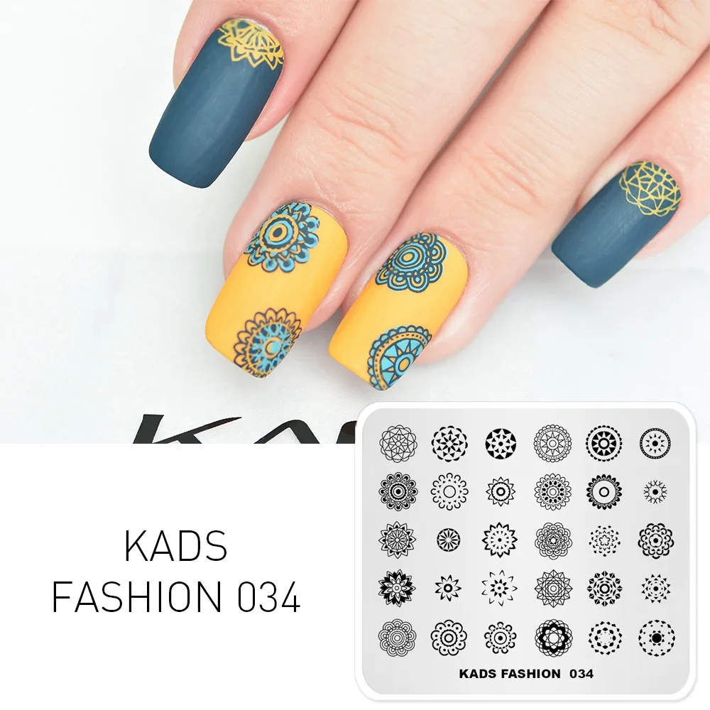 Fashion 034 Ногтей штамповки пластины Мода серии полировка изображений трафарет для ногтей изображение печати шаблон DIY Дизайн ногтя маникюрные трафареты инструмент - Цвет: Fashion 034