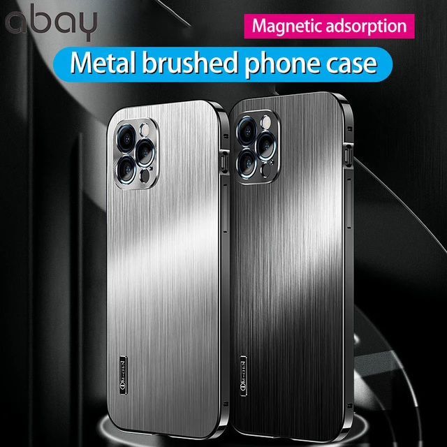 Metal Plating Magnetic Cover For iPhone 13 Pro Max Mini Case 360° Clear  Double-Sided Glass Shockproof Phone Case Coque Fundas - AliExpress