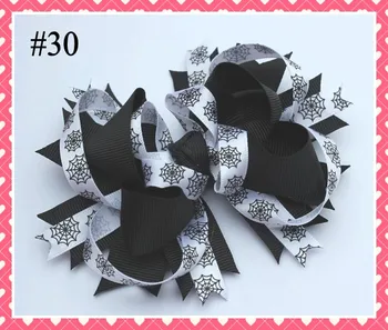 

free shipping A group 100pcs halloween boutique hair bows thanksgiving hair bows fall hair bows turkey candy corn hair clips