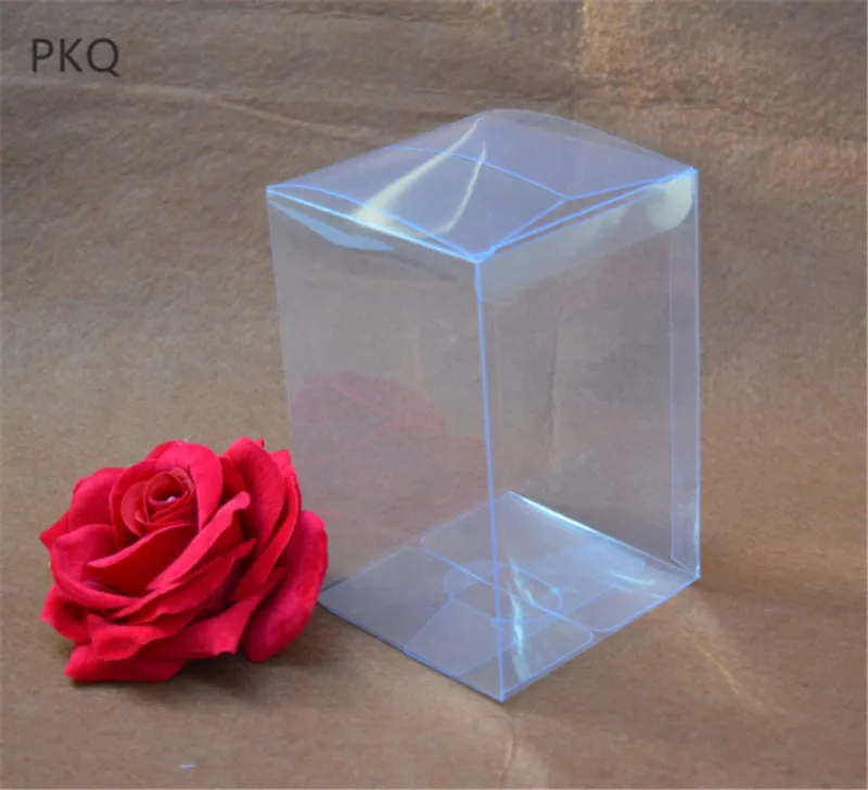 

30pcs/lot 4*4*H cm Transparent PVC Storage Box Dry Flower Packaging Display Box Party Wedding Favor Decoration Box