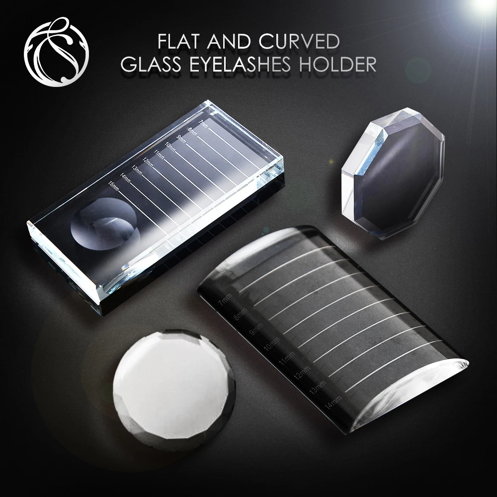 

Crystal False Eyelashes Stand Holder Pallet Transparent Eyelash Extension Pallet Lashes Extension Makeup Tool Eyelash Holder