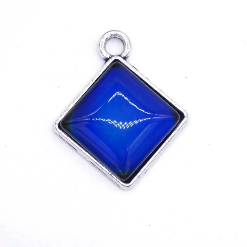 

Unique Amazing Mood Necklace Pendant New Square Vintage Alloy Pendant Temperature Change Color Change By Mood Necklace Pendants