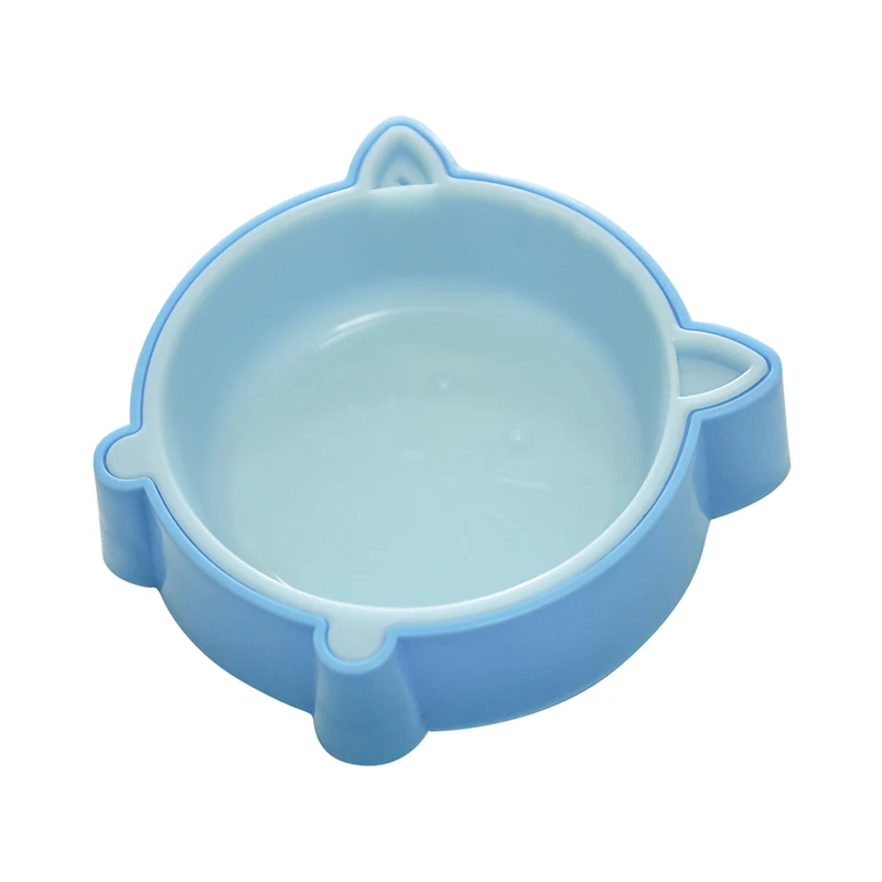 

Cat and Dog Pet Cat Face Food / Water Double Bowl Plastic Material Color Pet Single Mouth Cat Face Bowl