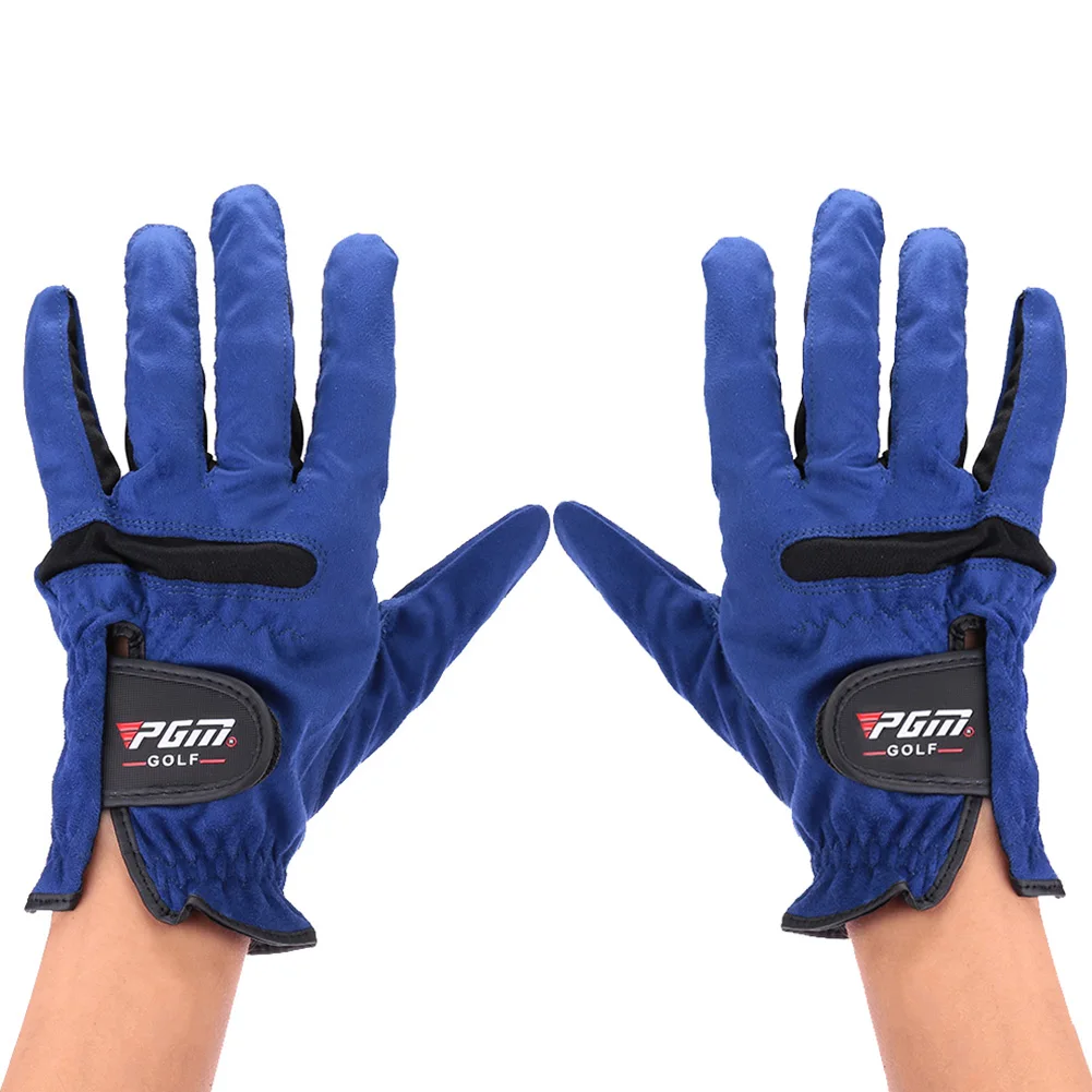 Мягкие синие перчатки для гольфа из микрофибры, износостойкие
