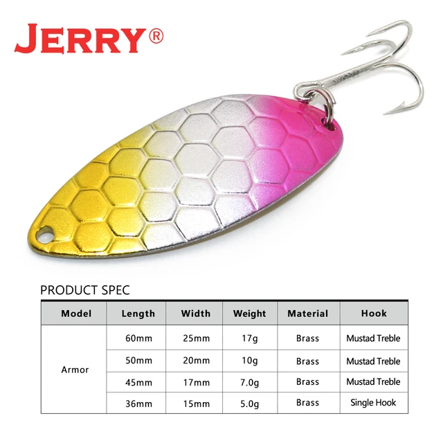 Jerry Armor Metal Spoon Hard Fishing Baits Artificial Wobblers For